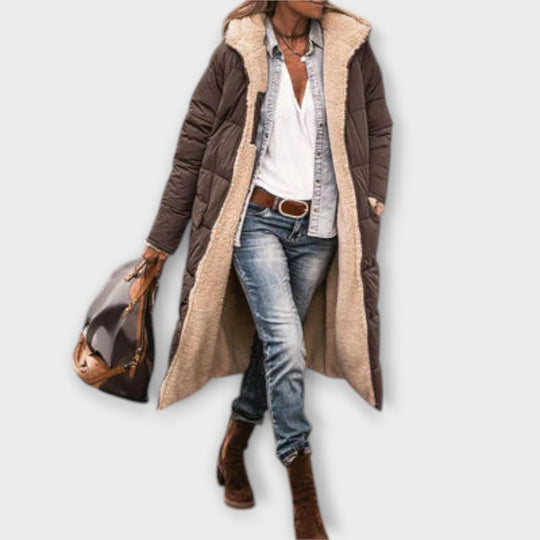 Kora - Soe karusnaha voodriga mantel